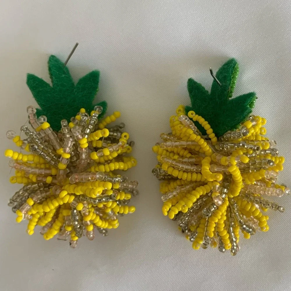 C&C California Pineapple Earrings NWT
